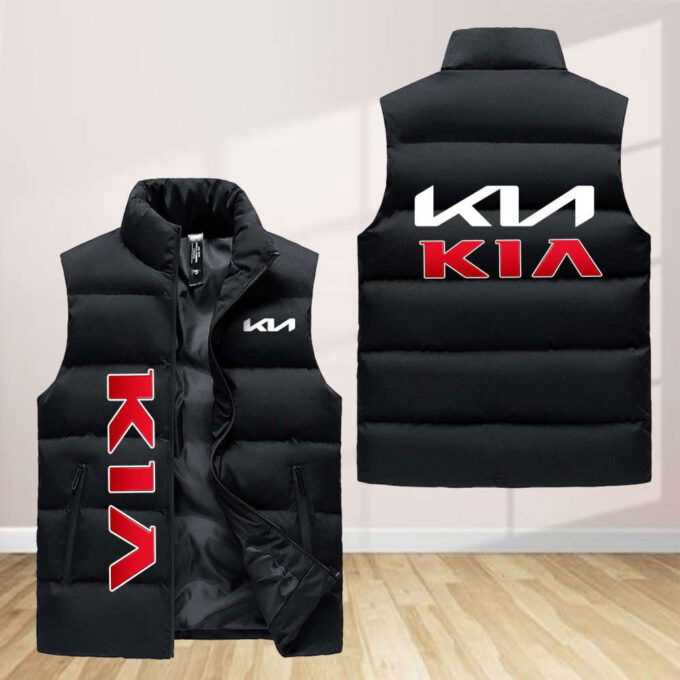 Kia Sleeveless Puffer Jacket Custom For Fans Gifts