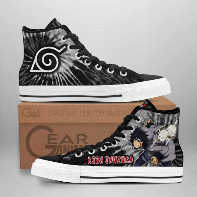 Kiba Inuzuka Tie Dye Style High Top Shoes Custom Naruto Anime For Fans