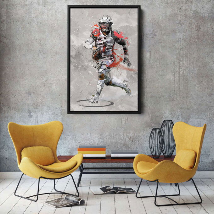 Kyler Murray Poster Arizona Cardinals NFL Canvas Wall Art Home Decor Framed Poster Man Cave Gift