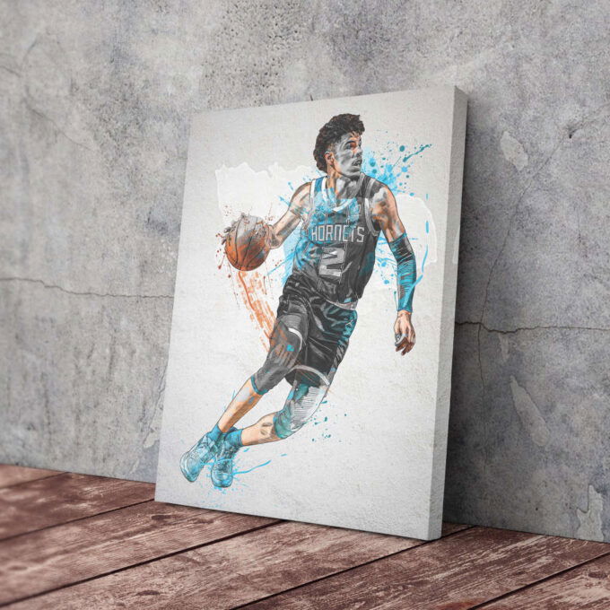 LaMelo Ball Poster Charlotte Hornets NBA Framed Wall Art Home Decor Canvas Print Artwork