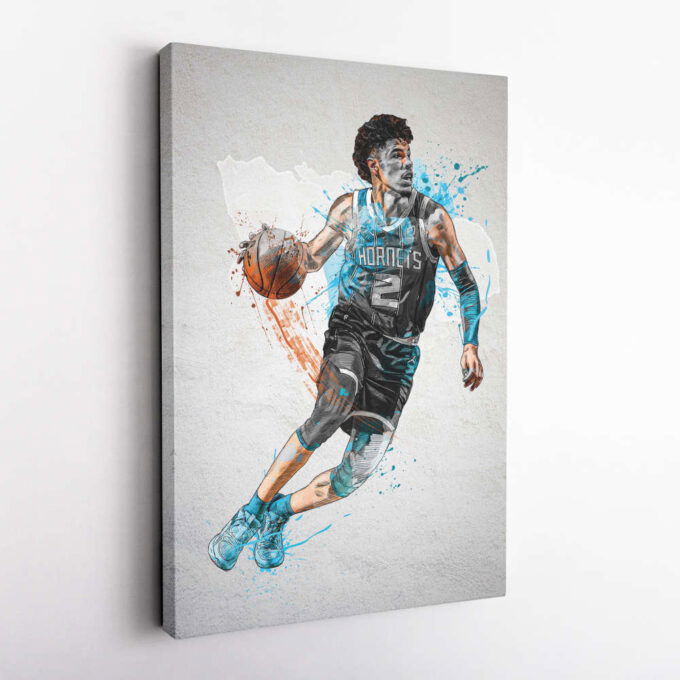 LaMelo Ball Poster Charlotte Hornets NBA Framed Wall Art Home Decor Canvas Print Artwork