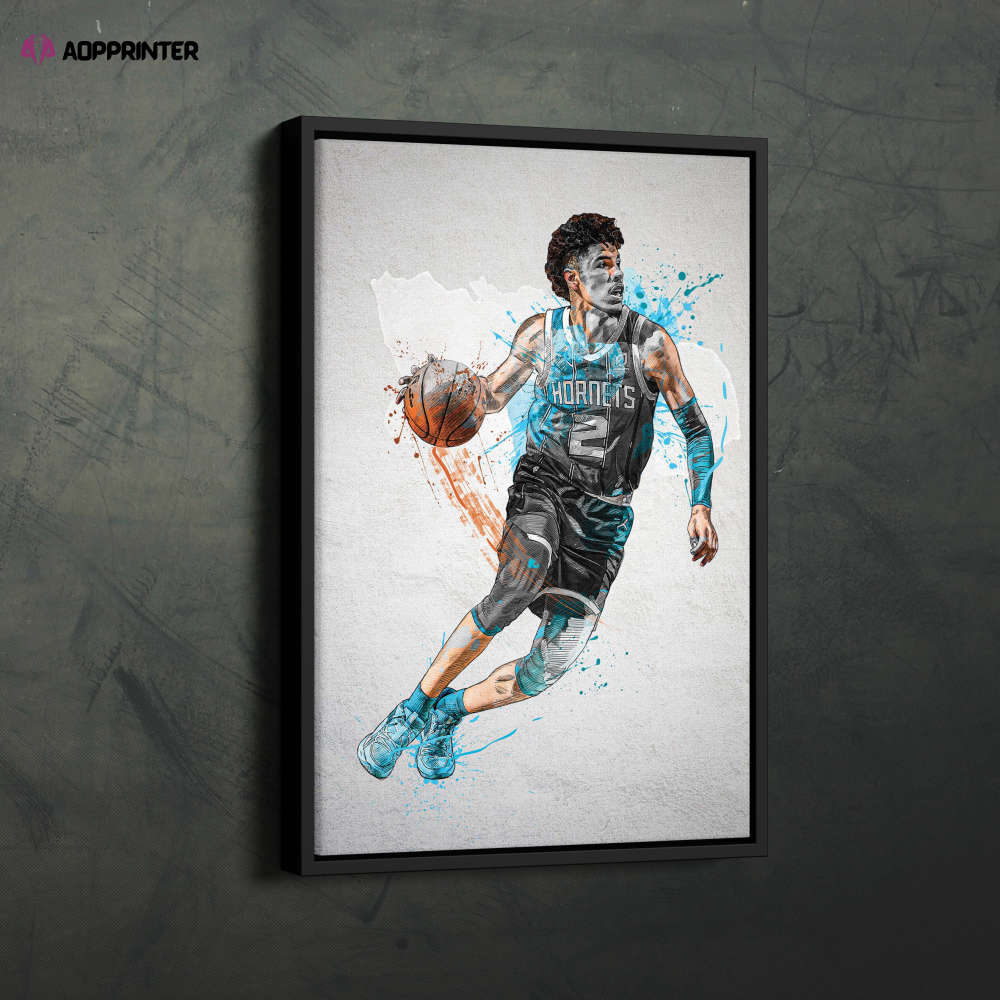 LaMelo Ball Poster Charlotte Hornets NBA Framed Wall Art Home Decor Canvas Print Artwork LaMelo Ball Poster Charlotte Hornets NBA Framed Wall Art Home Decor Canvas Print Artwork