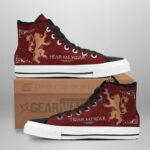 Lannister Game Of Thrones High Top Canvas Shoes Custom For Fans