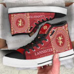 Lannister Game Of Thrones High Top Canvas Shoes Custom For Fans