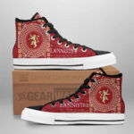 Lannister Game Of Thrones High Top Canvas Shoes Custom For Fans