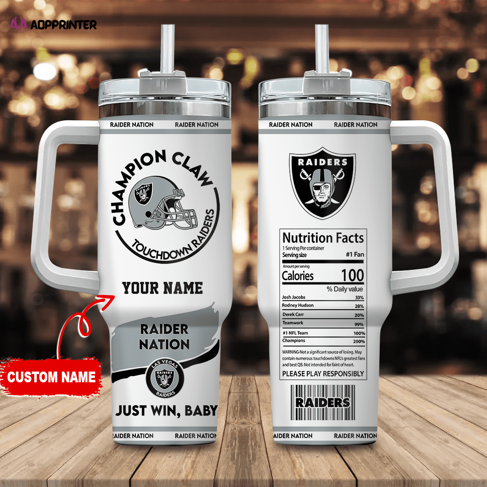 Las Vegas Raiders Champion Claw NFL Personalized Stanley Tumbler 40Oz Gift for Fans Las Vegas Raiders Champion Claw NFL Personalized Stanley Tumbler 40Oz Gift for Fans