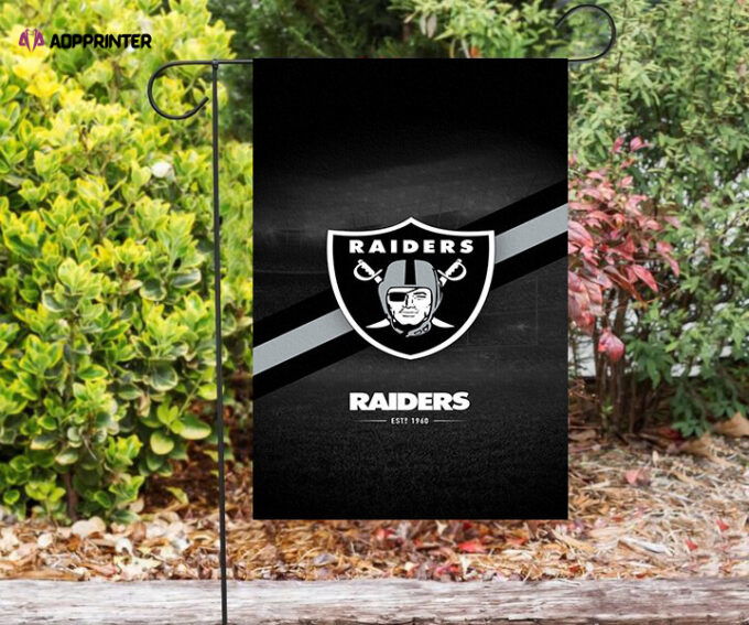 Las Vegas Raiders Est 1960 Double Sided Printing   Garden Flag Home Decor Gifts