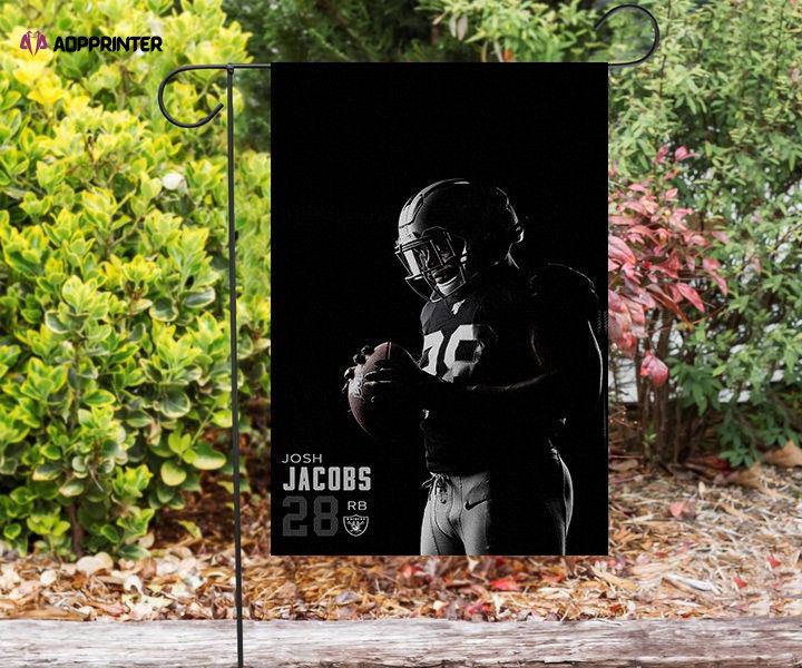 Las Vegas Raiders Josh Jacobs 28 Double Sided Printing Garden Flag Home Decor Gifts Las Vegas Raiders Josh Jacobs 28 Double Sided Printing Garden Flag Home Decor Gifts