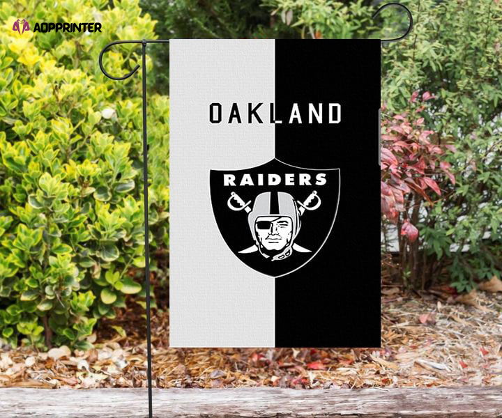 Las Vegas Raiders Logo Black And White Double Sided Printing Garden Flag Home Decor Gifts Las Vegas Raiders Logo Black And White Double Sided Printing Garden Flag Home Decor Gifts