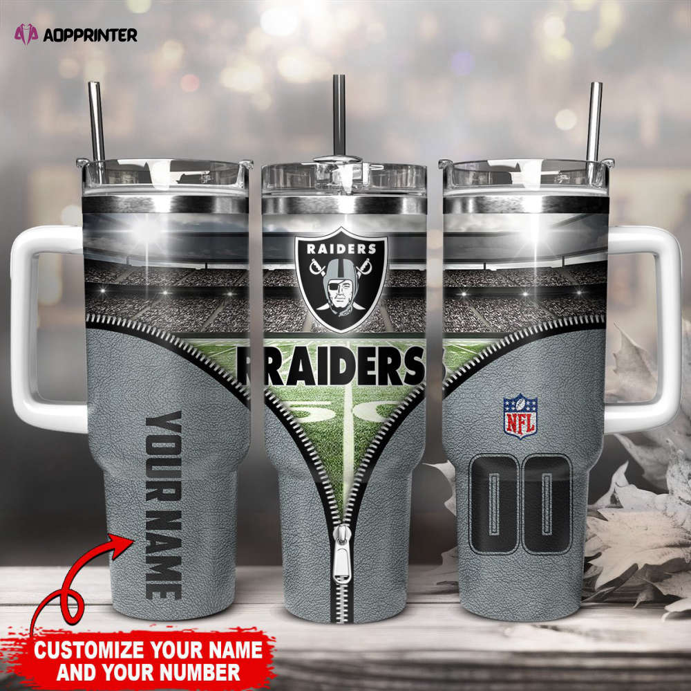Las Vegas Raiders NFL 40oz Stanley Tumbler Gift for Fans Las Vegas Raiders NFL 40oz Stanley Tumbler Gift for Fans