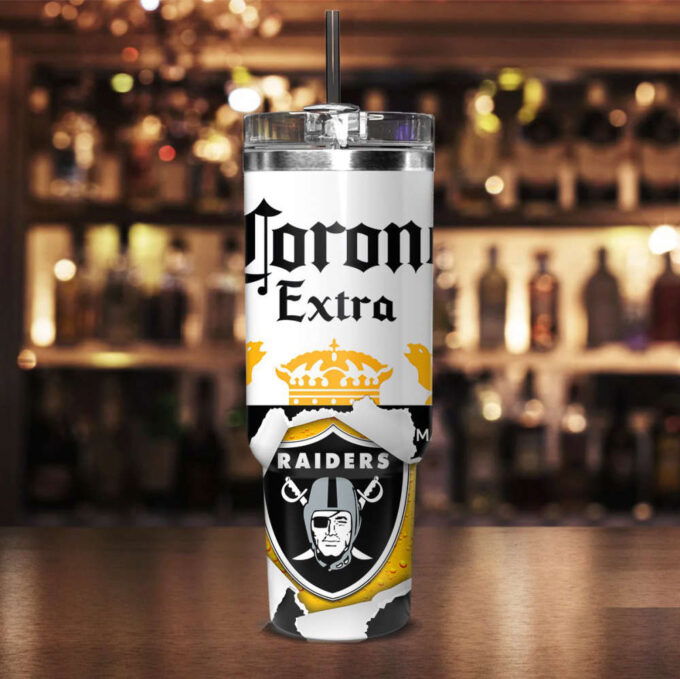 Las Vegas Raiders NFL Corona Extra Personalized Stanley Tumbler 40Oz Gift for Fans