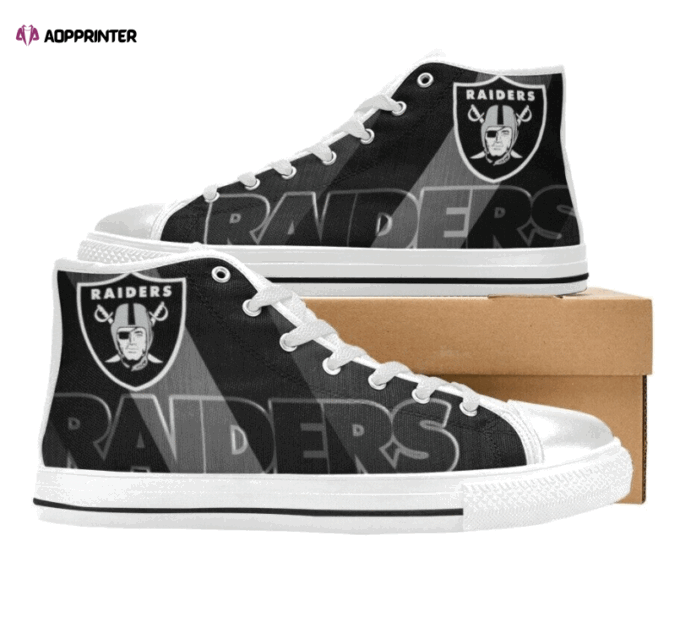 Las Vegas Raiders NFL Custom Canvas High Top Shoes