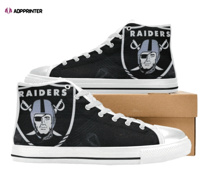 Las Vegas Raiders NFL Custom Canvas High Top Shoes