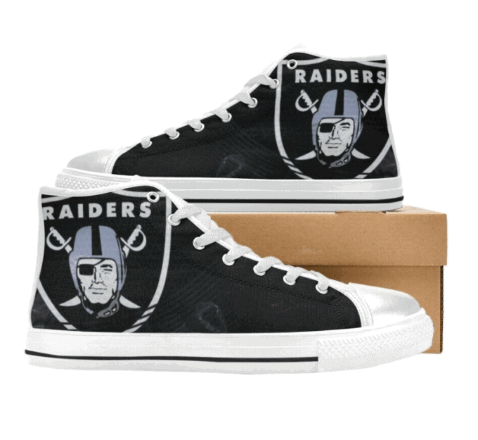 Las Vegas Raiders NFL Custom Canvas High Top Shoes