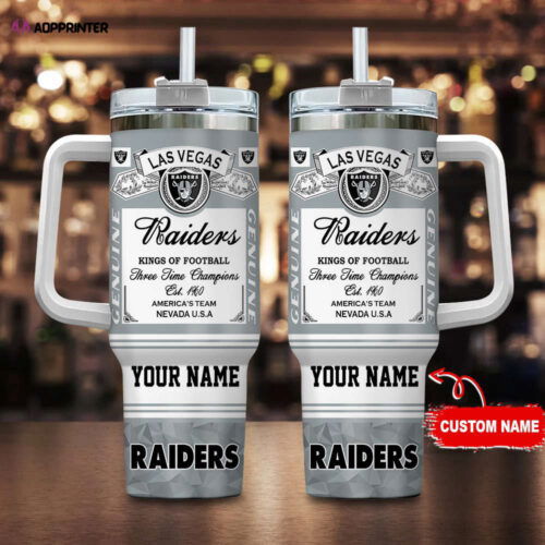 Cart 6 Las Vegas Raiders NFL Kings of Football Personalized Stanley Tumbler 40Oz Gift for Fans