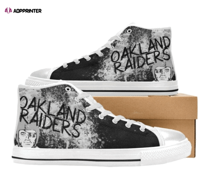 Las Vegas Raiders NFL Oakland Raiders Custom Canvas High Top Shoes