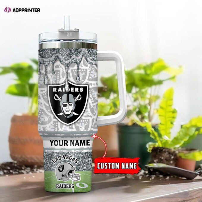 Las Vegas Raiders NFL Personalized Stanley Tumbler 40oz Gift for Fans