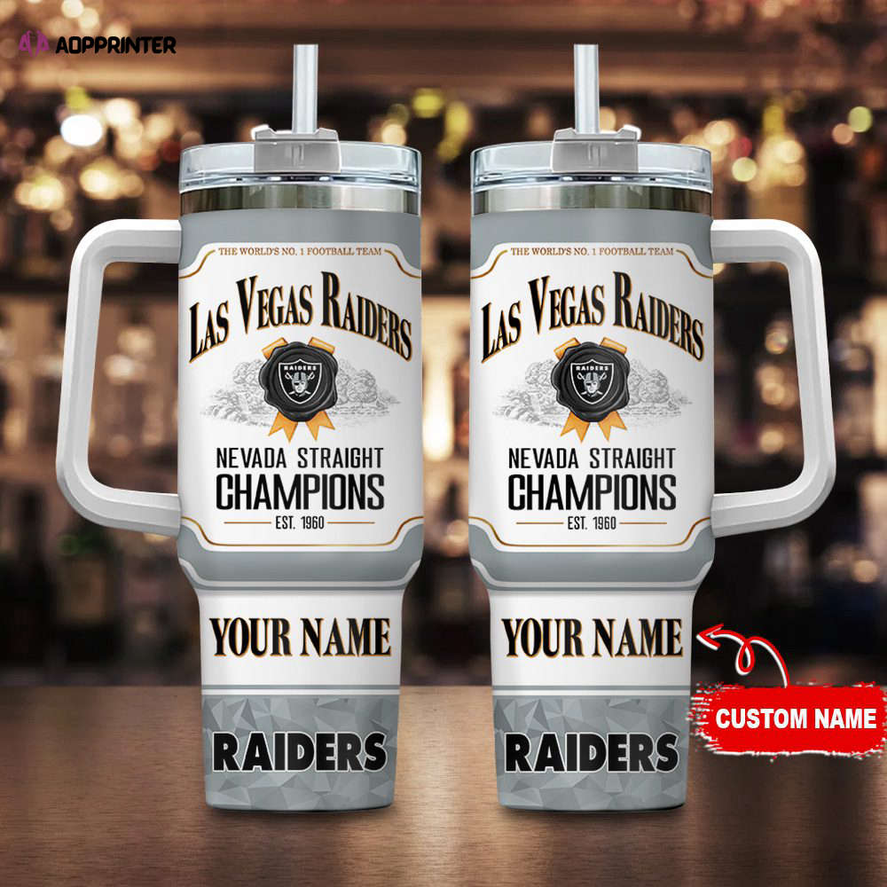 Las Vegas Raiders Personalized The World’s No 1 Football Team NFL Jim Beam 40oz Stanley Tumbler Gift for Fans Las Vegas Raiders Personalized The World’s No 1 Football Team NFL Jim Beam 40oz Stanley Tumbler Gift for Fans