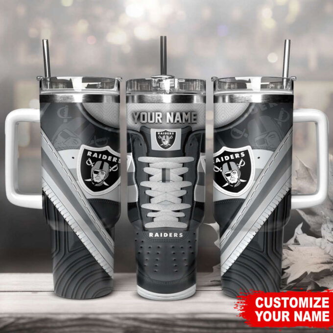 Las Vegas Raiders Sneaker NFL Personalized Stanley Tumbler 40Oz Gift for Fans