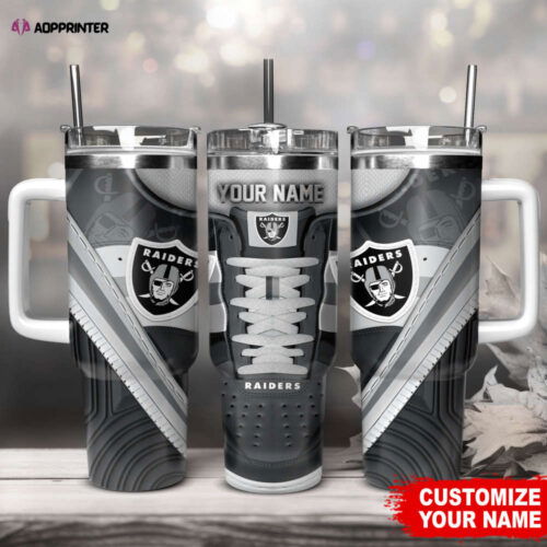 Cart 3 Las Vegas Raiders Sneaker NFL Personalized Stanley Tumbler 40Oz Gift for Fans