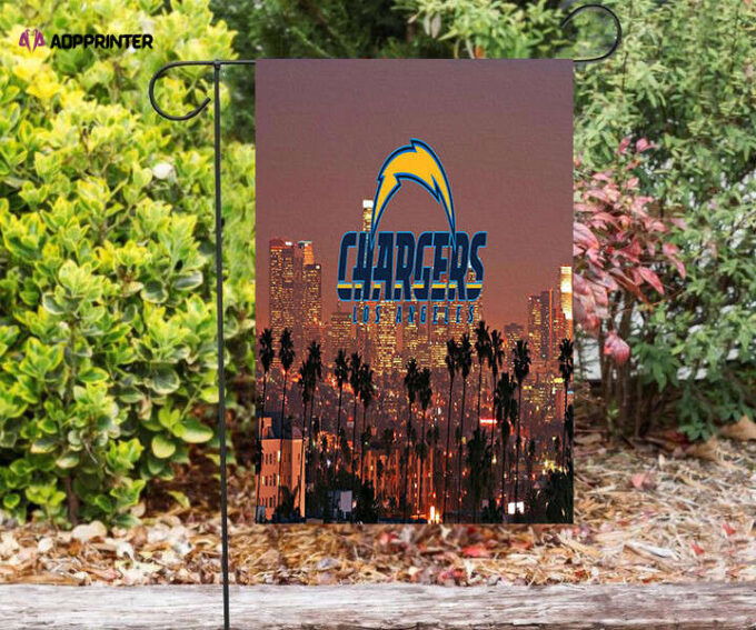 Los Angeles Chargers Emblem v15 Double Sided Printing   Garden Flag Home Decor Gifts