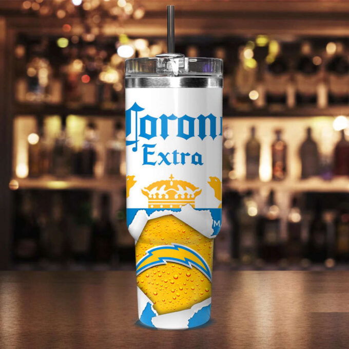 Los Angeles Chargers NFL Corona Extra Personalized Stanley Tumbler 40Oz Gift for Fans