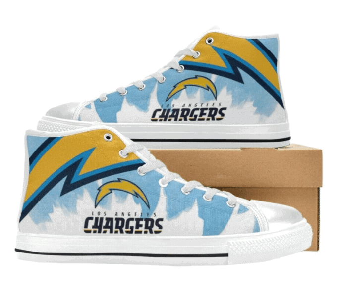 Los Angeles Chargers NFL Football Custom Canvas High Top Shoes
