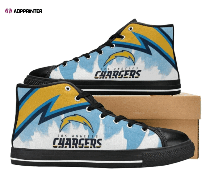 Los Angeles Chargers NFL Football Custom Canvas High Top Shoes