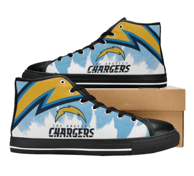 Los Angeles Chargers NFL Football Custom Canvas High Top Shoes