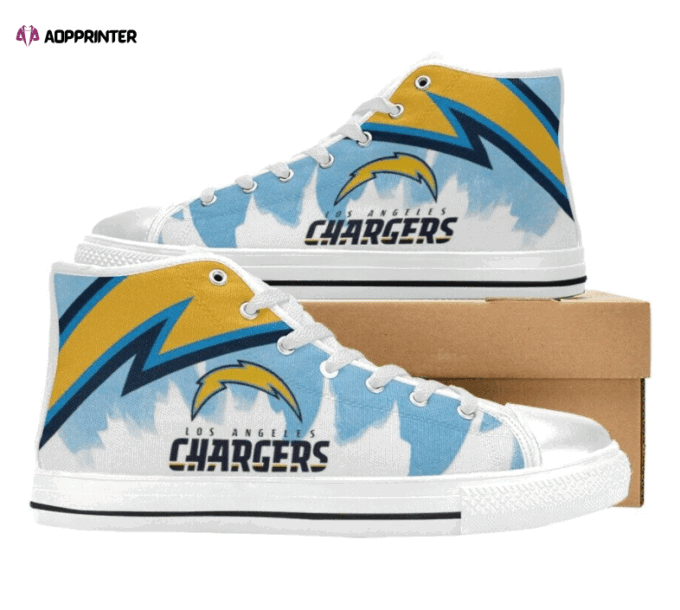 Los Angeles Chargers NFL Football Custom Canvas High Top Shoes