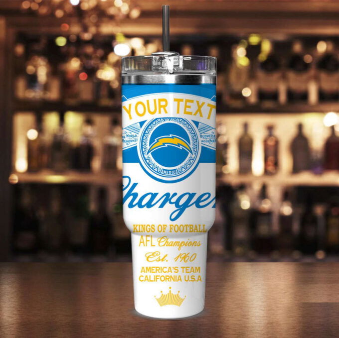 Los Angeles Chargers NFL Kings Of Football Custom Your Text Stanley Tumbler 40Oz Gift for Fans