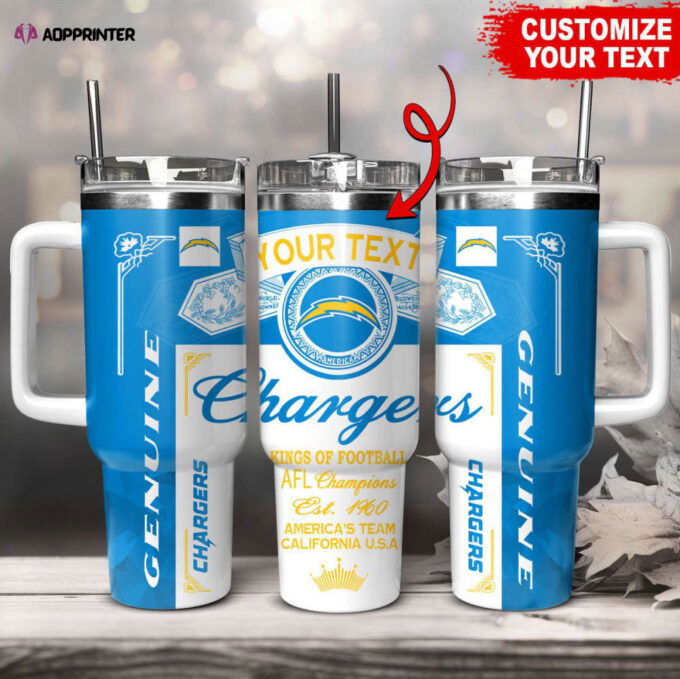 Los Angeles Chargers NFL Kings Of Football Custom Your Text Stanley Tumbler 40Oz Gift for Fans