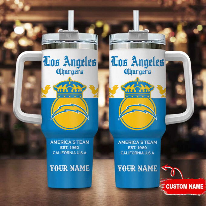 Los Angeles Chargers Personalized NFL Corona Extra 40oz Stanley Tumbler Gift for Fans