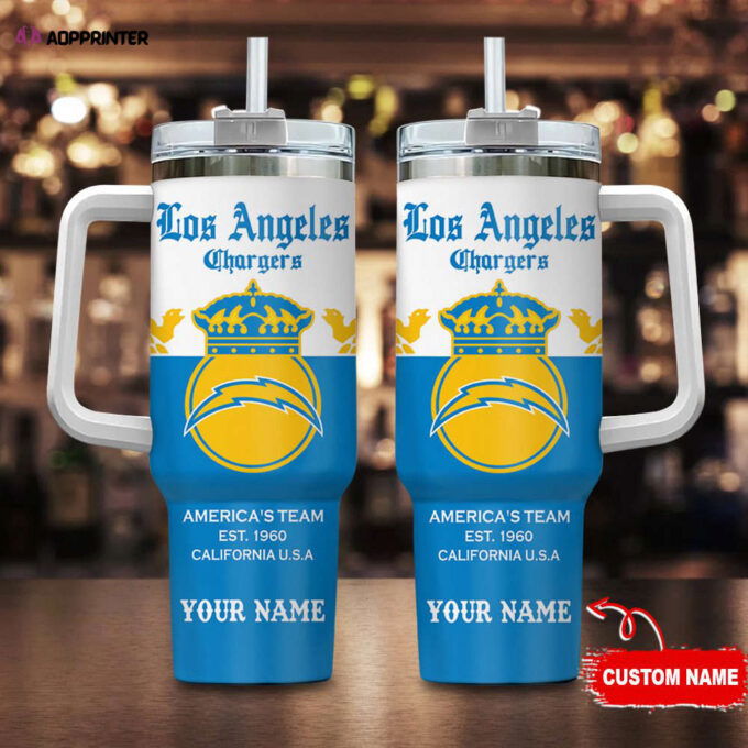 Los Angeles Chargers Personalized NFL Corona Extra 40oz Stanley Tumbler Gift for Fans