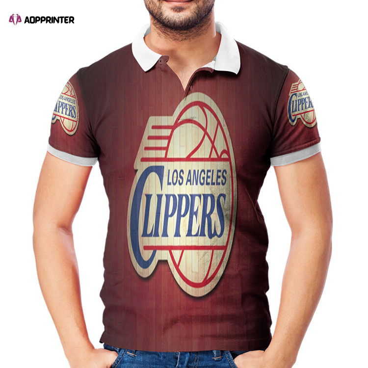 Los Angeles Clippers Wood 3D Gift for Fans Polo Shirt Los Angeles Clippers Wood 3D Gift for Fans Polo Shirt