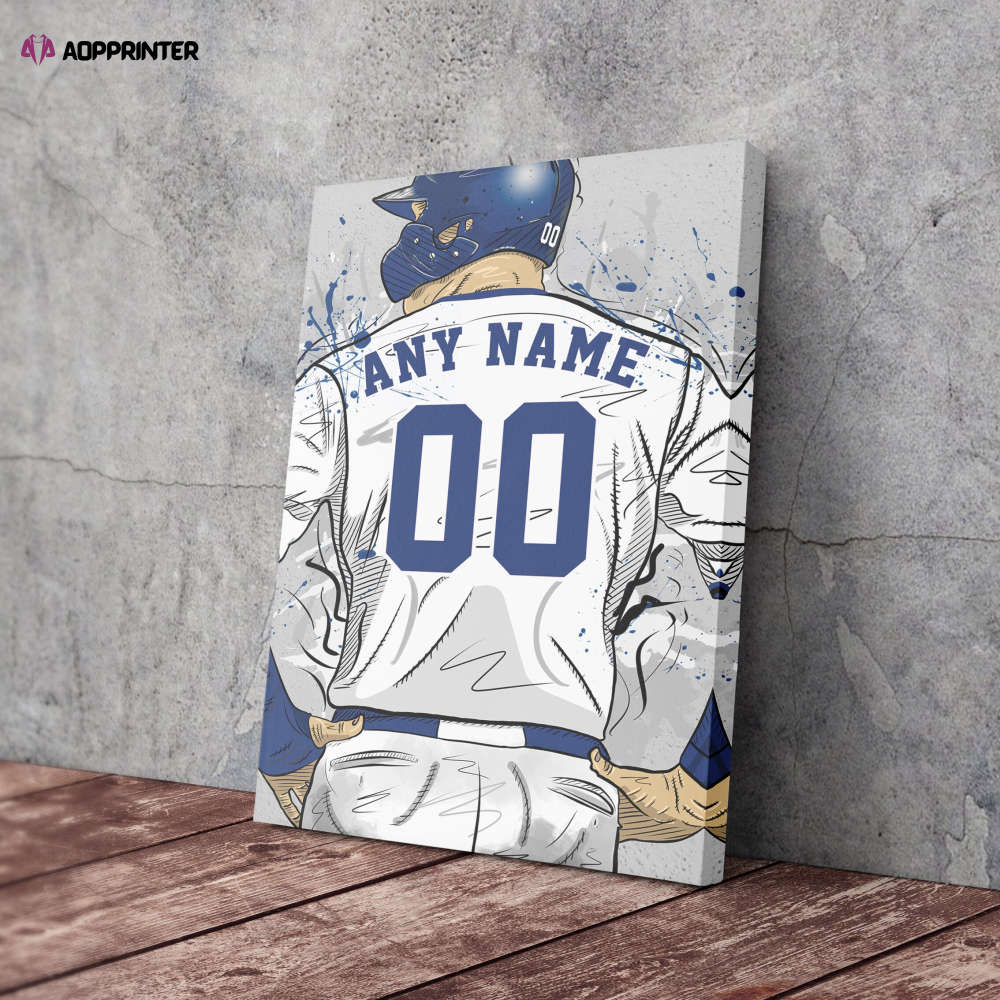 Los Angeles Dodgers Jersey MLB Personalized Jersey Custom Name and Number Canvas Wall Art Home Decor Los Angeles Dodgers Jersey MLB Personalized Jersey Custom Name and Number Canvas Wall Art Home Decor