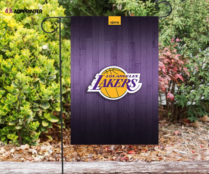 Los Angeles Lakers Wooden v3 Double Sided Printing Garden Flag Home Decor Gifts Los Angeles Lakers Wooden v3 Double Sided Printing Garden Flag Home Decor Gifts