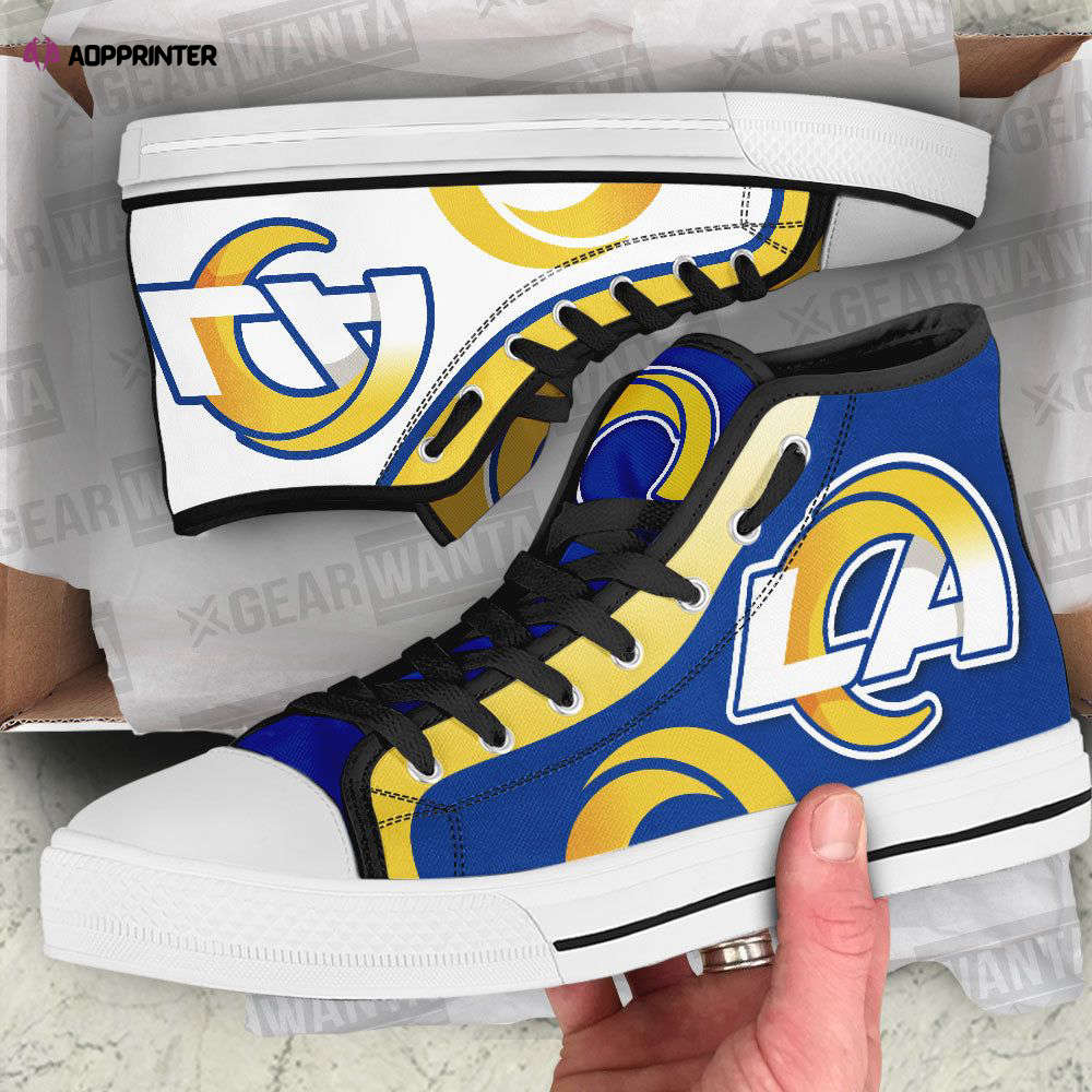 Los Angeles Rams High Top Shoes Custom For Fans Los Angeles Rams High Top Shoes Custom For Fans