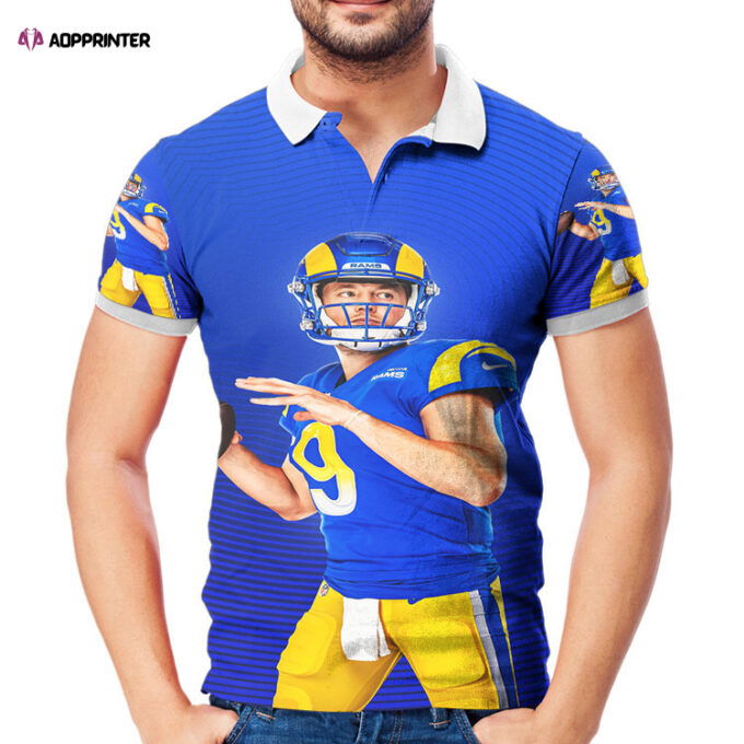 Los Angeles Rams John Wolford1 3D Gift for Fans Polo Shirt