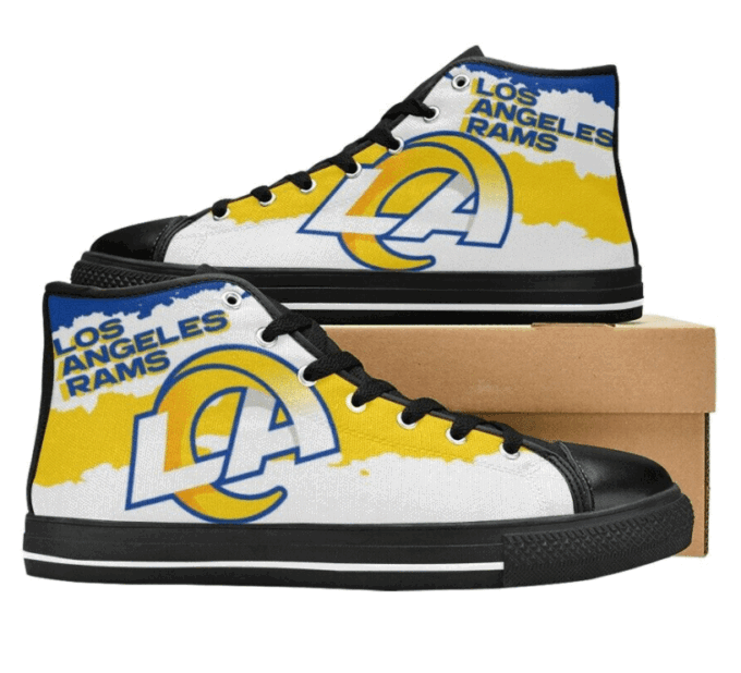 Los Angeles Rams NFL Football Custom Canvas High Top Shoes