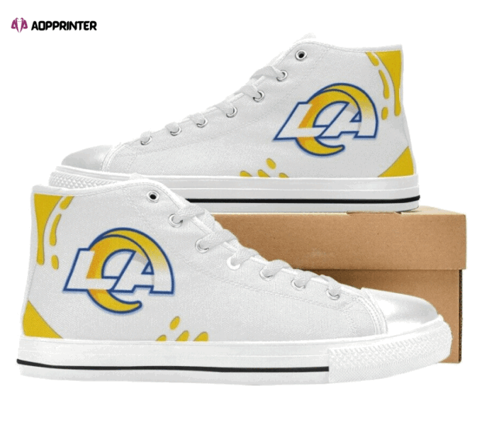 Los Angeles Rams NFL Football Custom Canvas High Top Shoes