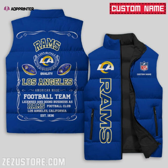Los Angeles Rams NFL Sleeveless Puffer Jacket Custom For Fans Gifts