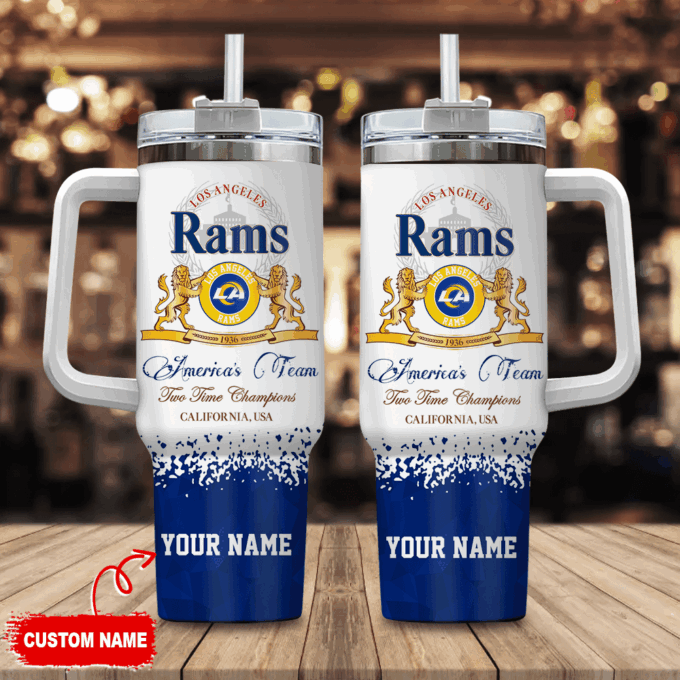 Los Angeles Rams Personalized NFL Champions Modelo 40oz Stanley Tumbler Gift for Fans