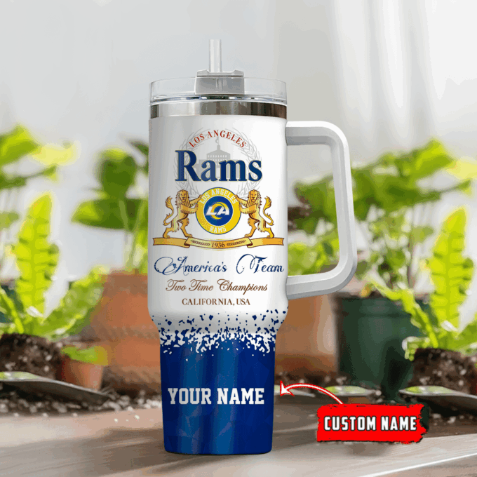 Los Angeles Rams Personalized NFL Champions Modelo 40oz Stanley Tumbler Gift for Fans
