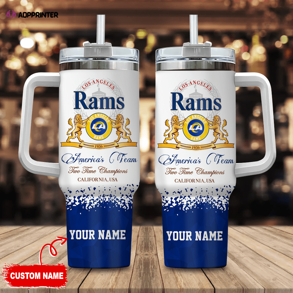Los Angeles Rams Personalized NFL Champions Modelo 40oz Stanley Tumbler Gift for Fans Los Angeles Rams Personalized NFL Champions Modelo 40oz Stanley Tumbler Gift for Fans