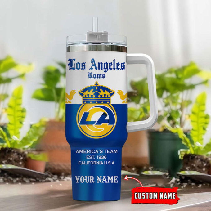 Los Angeles Rams Personalized NFL Corona Extra 40oz Stanley Tumbler Gift for Fans