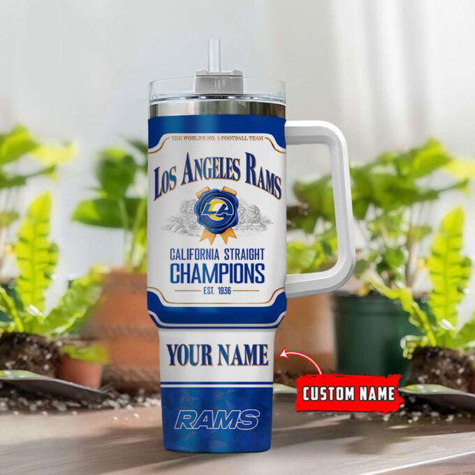 Los Angeles Rams Personalized The World’s No 1 Football Team NFL Jim Beam 40oz Stanley Tumbler Gift for Fans