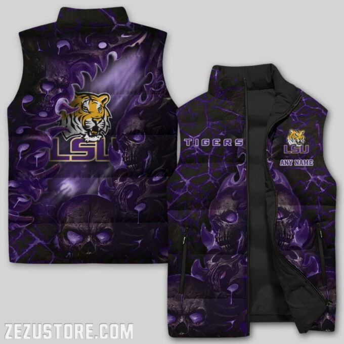 LSU Tigers NCAA Sleeveless Puffer Jacket Custom For Fans Gifts