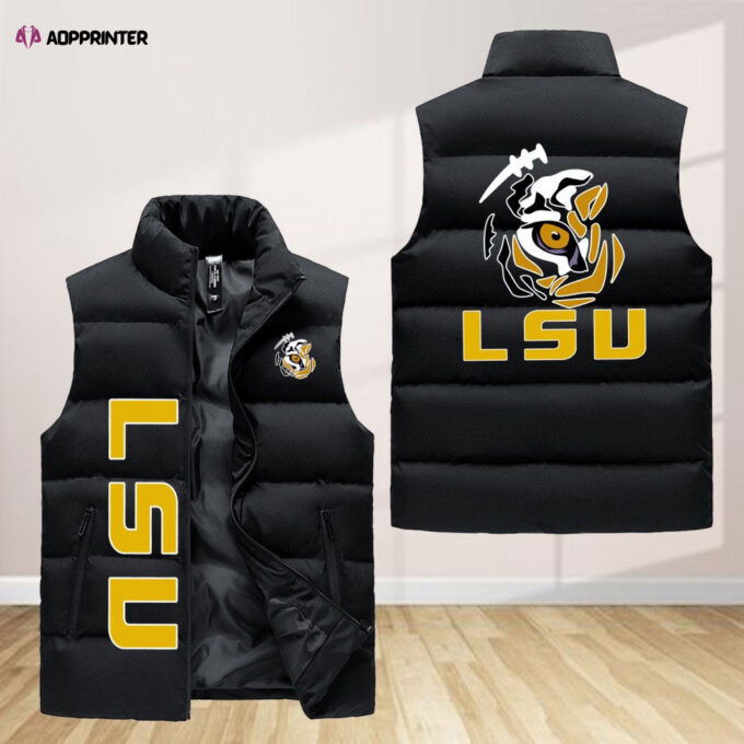 Lsu Tigers Sleeveless Puffer Jacket Custom For Fans Gifts