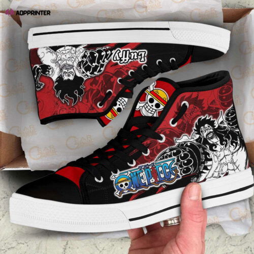 Cart 3 Luffy Gear High Top Shoes Mix Manga For Fans One Piece Anime